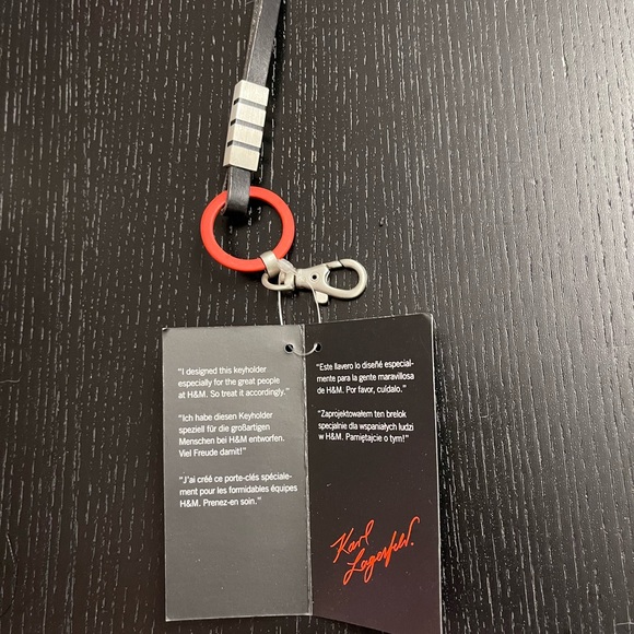 NWT unisex Karl Lagerfeld for H&M lanyard key ring from 2004 collab - Picture 3 of 3